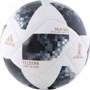 Мяч футзальный ADIDAS WC2018 Telstar Sala 5x5 CE8144 размер 4 бело-серо-черн